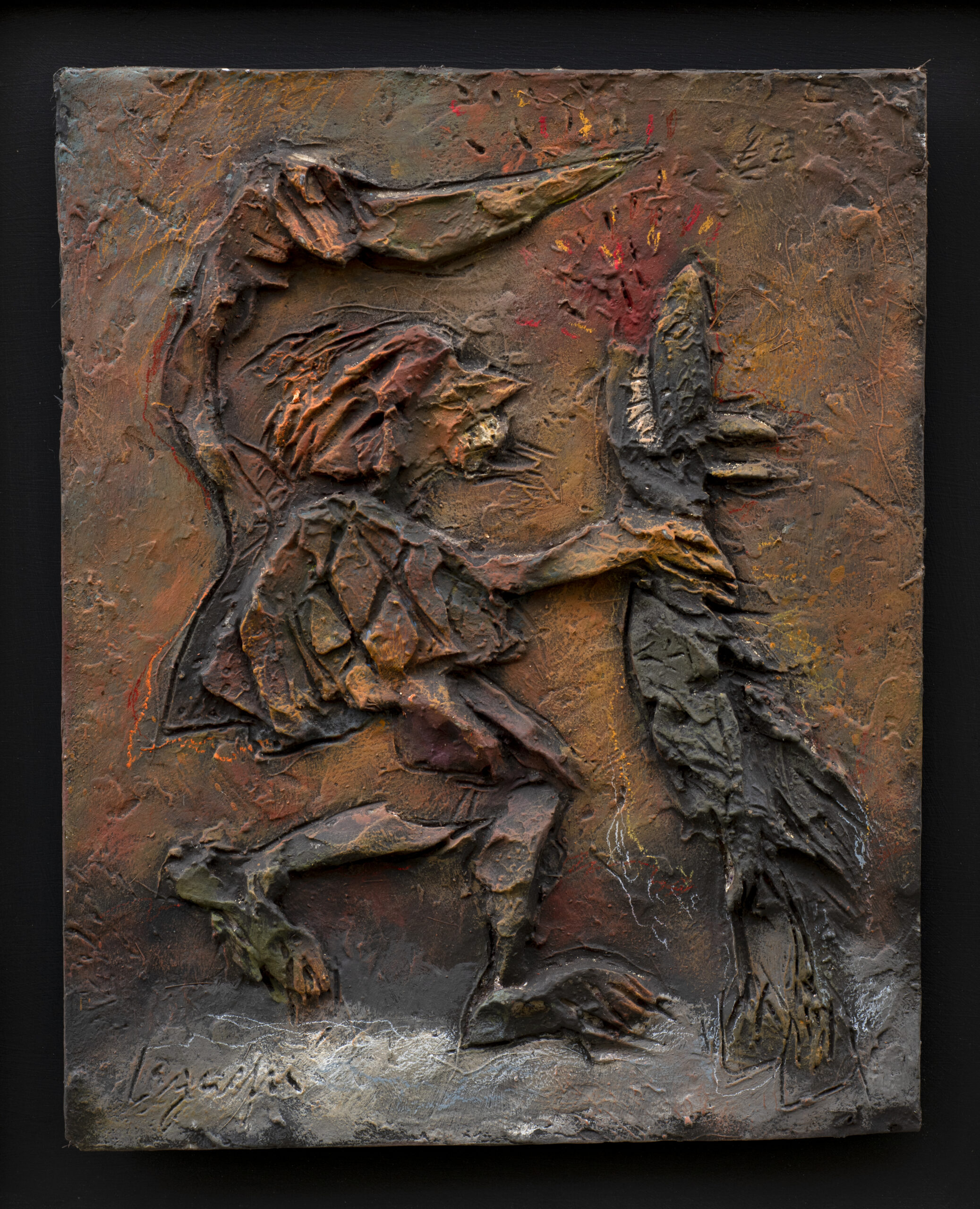 Serie inédita, resina y pigmentos pequeño formato, 2013