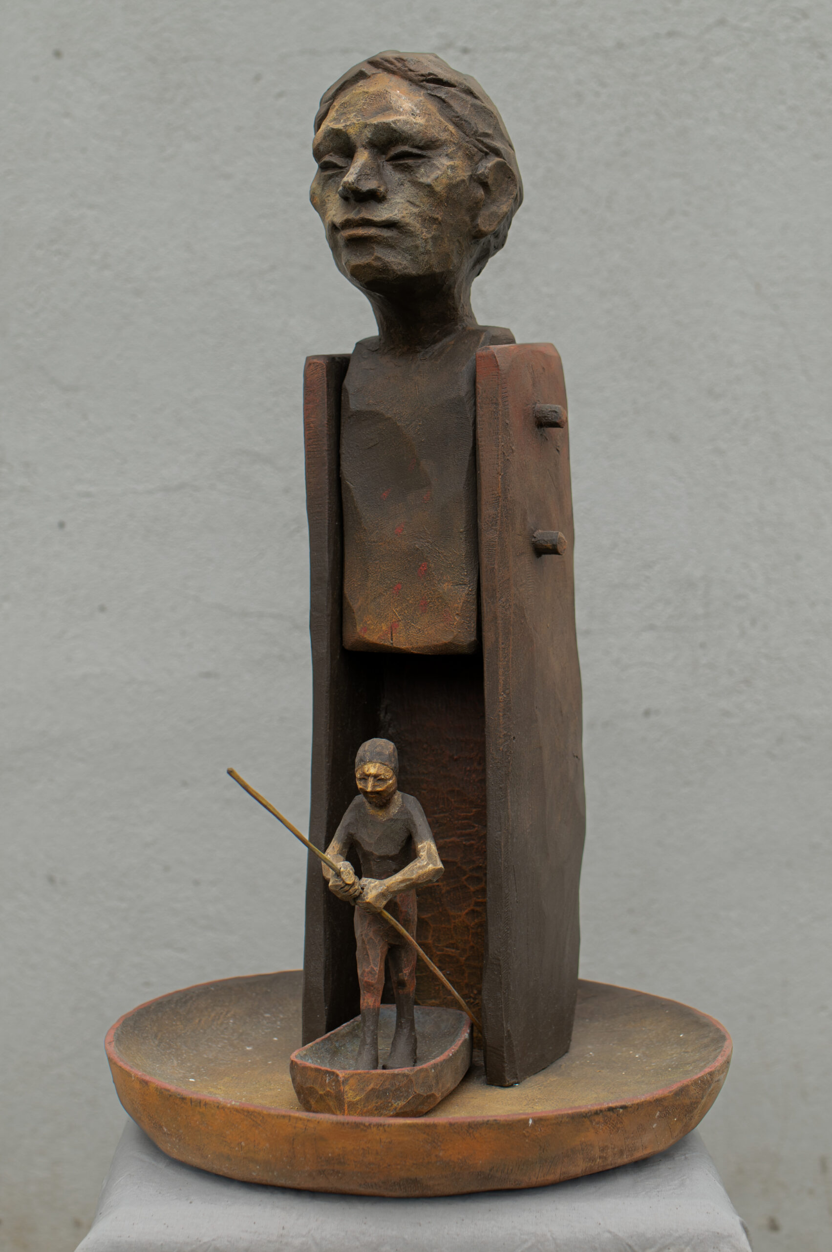 Serie iconogramas, madera policromada pequeño formato, 2013