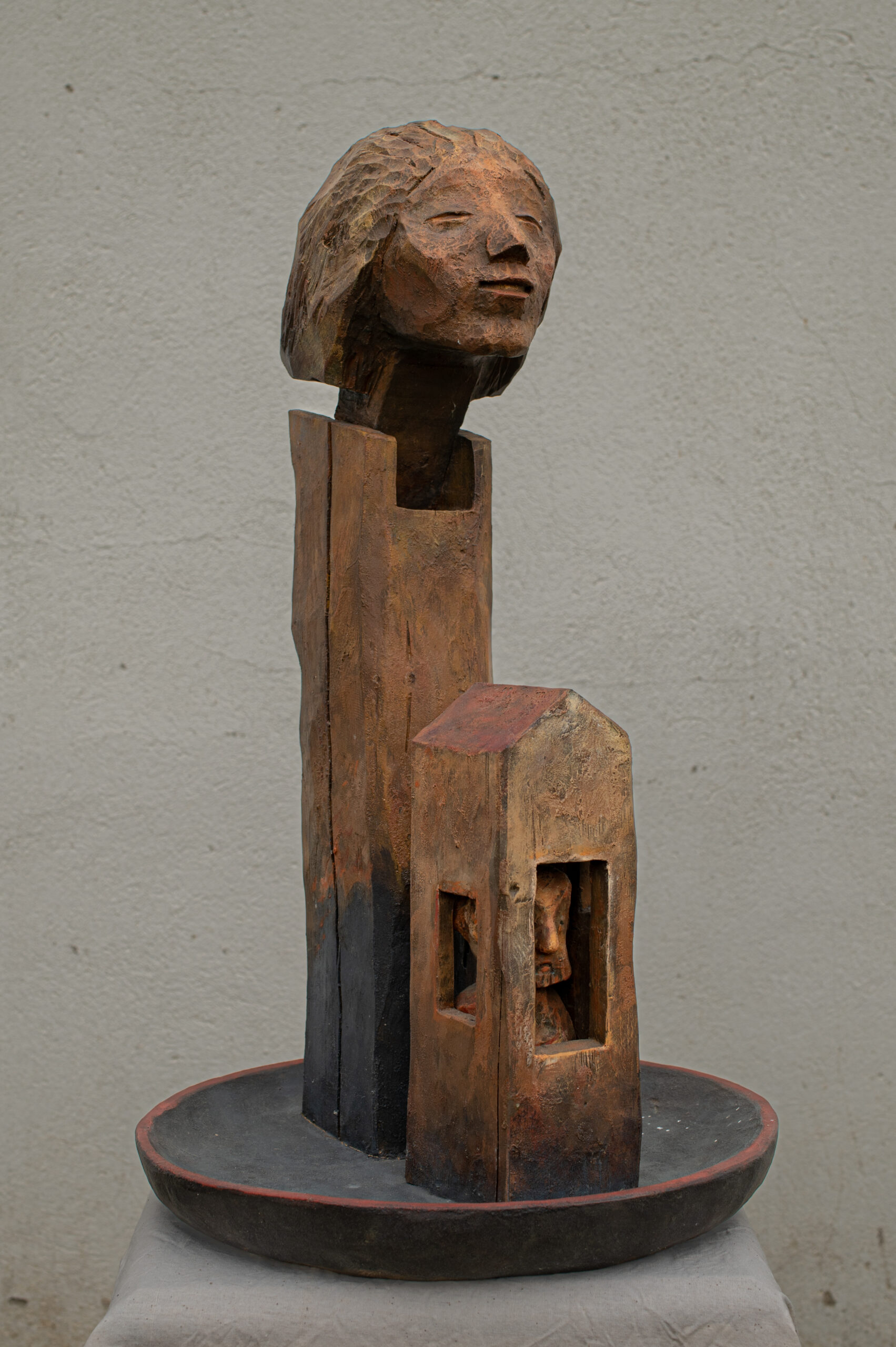Serie iconogramas, madera policromada pequeño formato, 2013